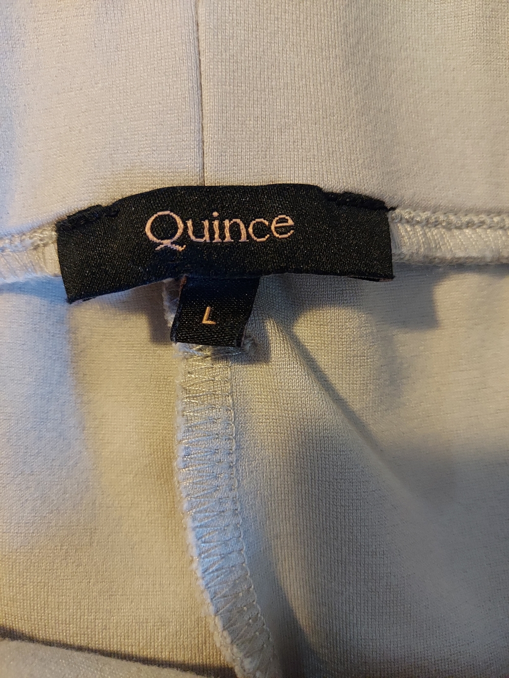 Quince Ultra-Stretch Ponte Straight Leg Ankle Pants Beige Khaki Tan Size L - Picture 3 of 9
